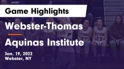 Webster-Thomas  vs Aquinas Institute  Game Highlights - Jan. 19, 2022