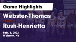 Webster-Thomas  vs Rush-Henrietta  Game Highlights - Feb. 1, 2022