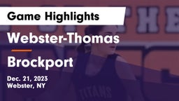 Webster-Thomas  vs Brockport  Game Highlights - Dec. 21, 2023