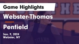 Webster-Thomas  vs Penfield  Game Highlights - Jan. 9, 2024