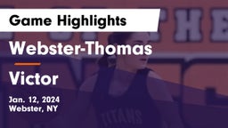 Webster-Thomas  vs Victor  Game Highlights - Jan. 12, 2024