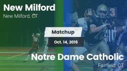 Matchup: New Milford vs. Notre Dame Catholic  2016