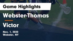 Webster-Thomas  vs Victor  Game Highlights - Nov. 1, 2020