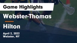 Webster-Thomas  vs Hilton  Game Highlights - April 2, 2022