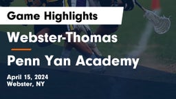 Webster-Thomas  vs Penn Yan Academy  Game Highlights - April 15, 2024