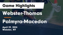 Webster-Thomas  vs Palmyra-Macedon  Game Highlights - April 29, 2024