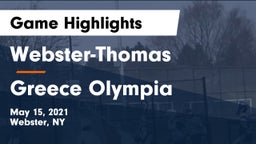 Webster-Thomas  vs Greece Olympia  Game Highlights - May 15, 2021