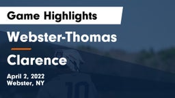 Webster-Thomas  vs Clarence  Game Highlights - April 2, 2022