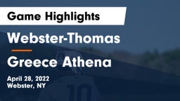 Webster-Thomas  vs Greece Athena  Game Highlights - April 28, 2022