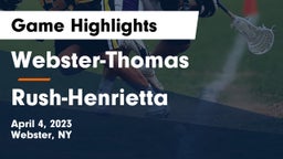 Webster-Thomas  vs Rush-Henrietta  Game Highlights - April 4, 2023