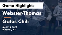 Webster-Thomas  vs Gates Chili  Game Highlights - April 25, 2023