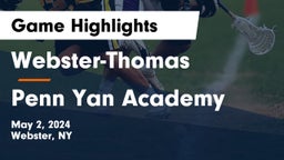 Webster-Thomas  vs Penn Yan Academy  Game Highlights - May 2, 2024