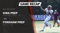 Recap: Iona Prep  vs. Fordham Prep  2016