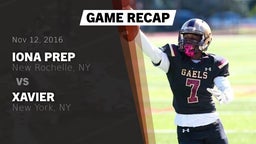 Recap: Iona Prep  vs. Xavier  2016