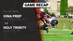 Recap: Iona Prep  vs. Holy Trinity  2016