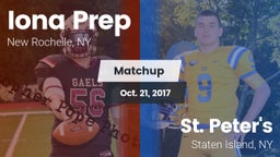 Matchup: Iona Prep High vs. St. Peter's  2017