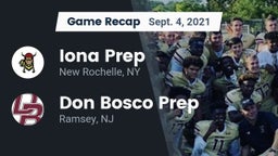 Recap: Iona Prep  vs. Don Bosco Prep  2021