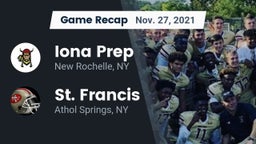 Recap: Iona Prep  vs. St. Francis  2021