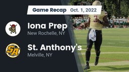 Recap: Iona Prep  vs. St. Anthony's  2022