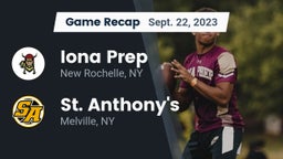 Recap: Iona Prep  vs. St. Anthony's  2023