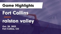Fort Collins  vs ralston valley Game Highlights - Oct. 28, 2023