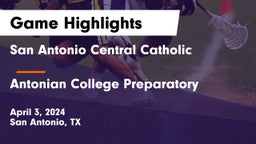 San Antonio Central Catholic  vs Antonian College Preparatory Game Highlights - April 3, 2024