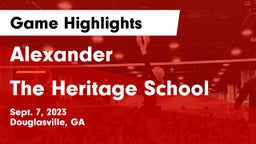 Alexander  vs The Heritage School Game Highlights - Sept. 7, 2023