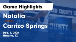 Natalia  vs Carrizo Springs Game Highlights - Dec. 4, 2020