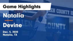 Natalia  vs Devine  Game Highlights - Dec. 5, 2020