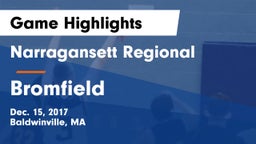 Narragansett Regional  vs Bromfield Game Highlights - Dec. 15, 2017
