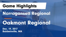 Narragansett Regional  vs Oakmont Regional  Game Highlights - Dec. 19, 2017