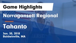 Narragansett Regional  vs Tahanto Game Highlights - Jan. 30, 2018