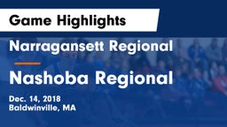 Narragansett Regional  vs Nashoba Regional  Game Highlights - Dec. 14, 2018