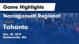 Narragansett Regional  vs Tahanto Game Highlights - Dec. 28, 2018