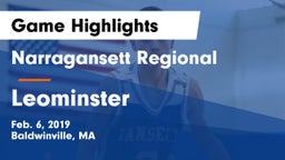 Narragansett Regional  vs Leominster  Game Highlights - Feb. 6, 2019