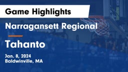 Narragansett Regional  vs Tahanto Game Highlights - Jan. 8, 2024