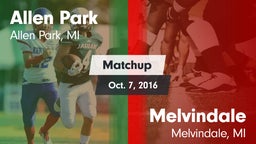 Matchup: Allen Park High vs. Melvindale  2016
