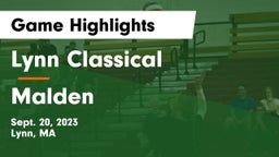Lynn Classical  vs Malden  Game Highlights - Sept. 20, 2023