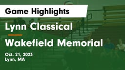 Lynn Classical  vs Wakefield Memorial  Game Highlights - Oct. 21, 2023