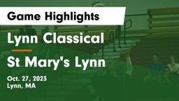 Lynn Classical  vs St Mary's Lynn Game Highlights - Oct. 27, 2023