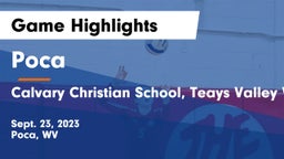 Poca  vs Calvary Christian School, Teays Valley WV Game Highlights - Sept. 23, 2023