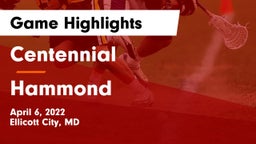 Centennial  vs Hammond Game Highlights - April 6, 2022