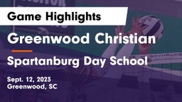 Greenwood Christian  vs Spartanburg Day School Game Highlights - Sept. 12, 2023