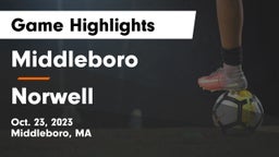Middleboro  vs Norwell  Game Highlights - Oct. 23, 2023