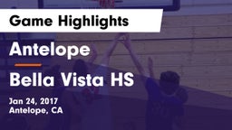 Antelope  vs Bella Vista HS Game Highlights - Jan 24, 2017