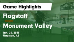 Flagstaff  vs Monument Valley  Game Highlights - Jan. 26, 2019