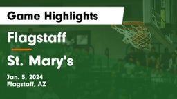 Flagstaff  vs St. Mary's  Game Highlights - Jan. 5, 2024