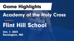 Academy of the Holy Cross vs Flint Hill School Game Highlights - Oct. 7, 2023