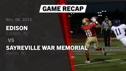 Recap: Edison  vs. Sayreville War Memorial  2015