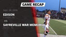 Recap: Edison  vs. Sayreville War Memorial  2016
